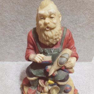 Vintage 1991 Musical Santa At His Workshop Figurine Works Original Box 10"
